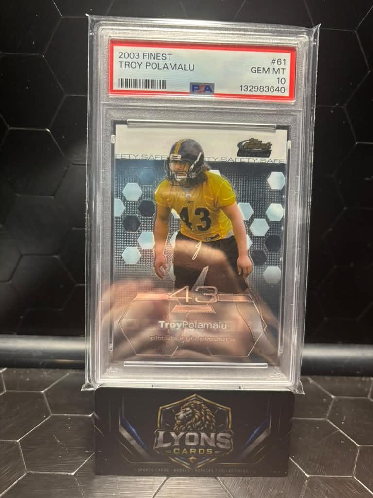 2003 Finest Troy Polamalu #61 RC PSA 10