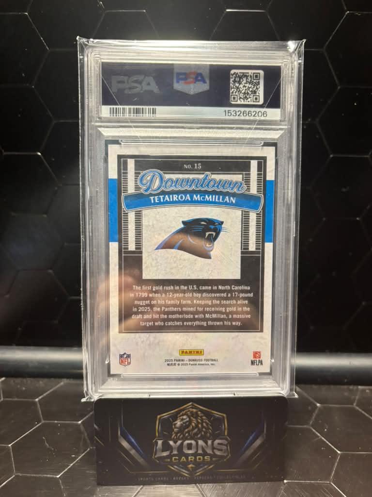 2025 Donruss Tetairoa McMillan #15 Downtown RC PSA 10