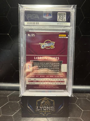 2015-16 Panini Prizm #125 LeBron James Silver Prizm PSA 9