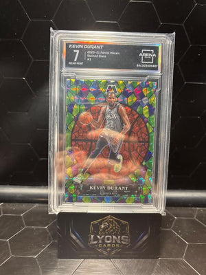 2020-21 Panini Mosaic #3 Kevin Durant Stained Glass Arena Club 7