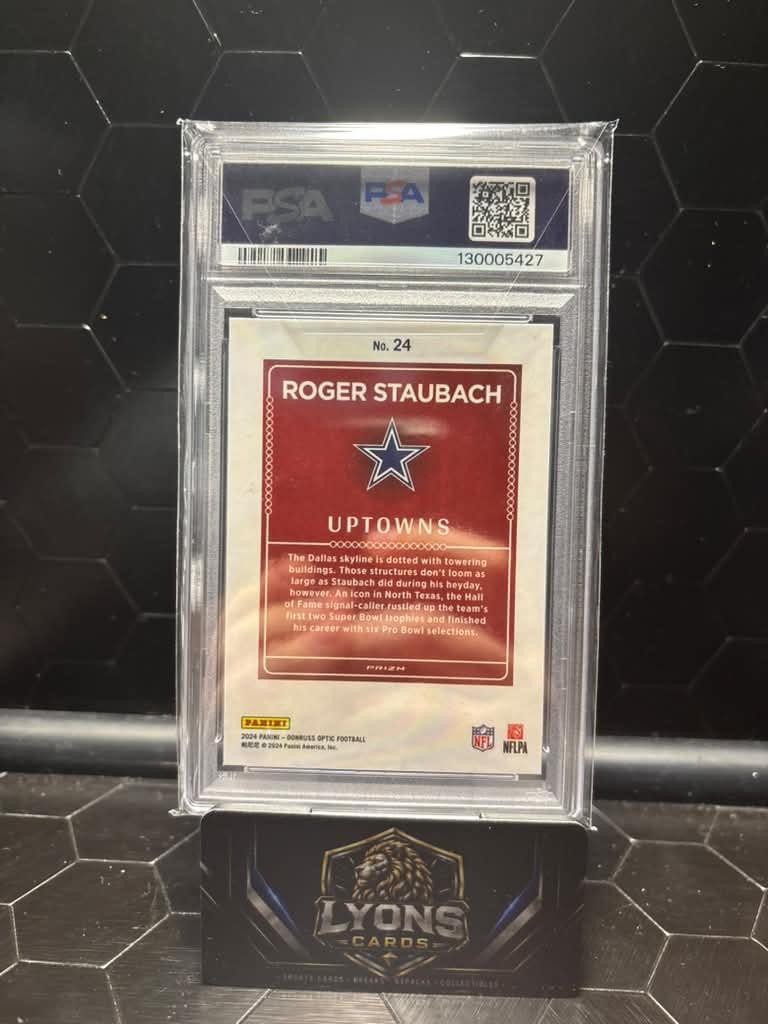 2024 Panini Donruss Optic Roger Staubach #24 Uptowns SSP PSA 10