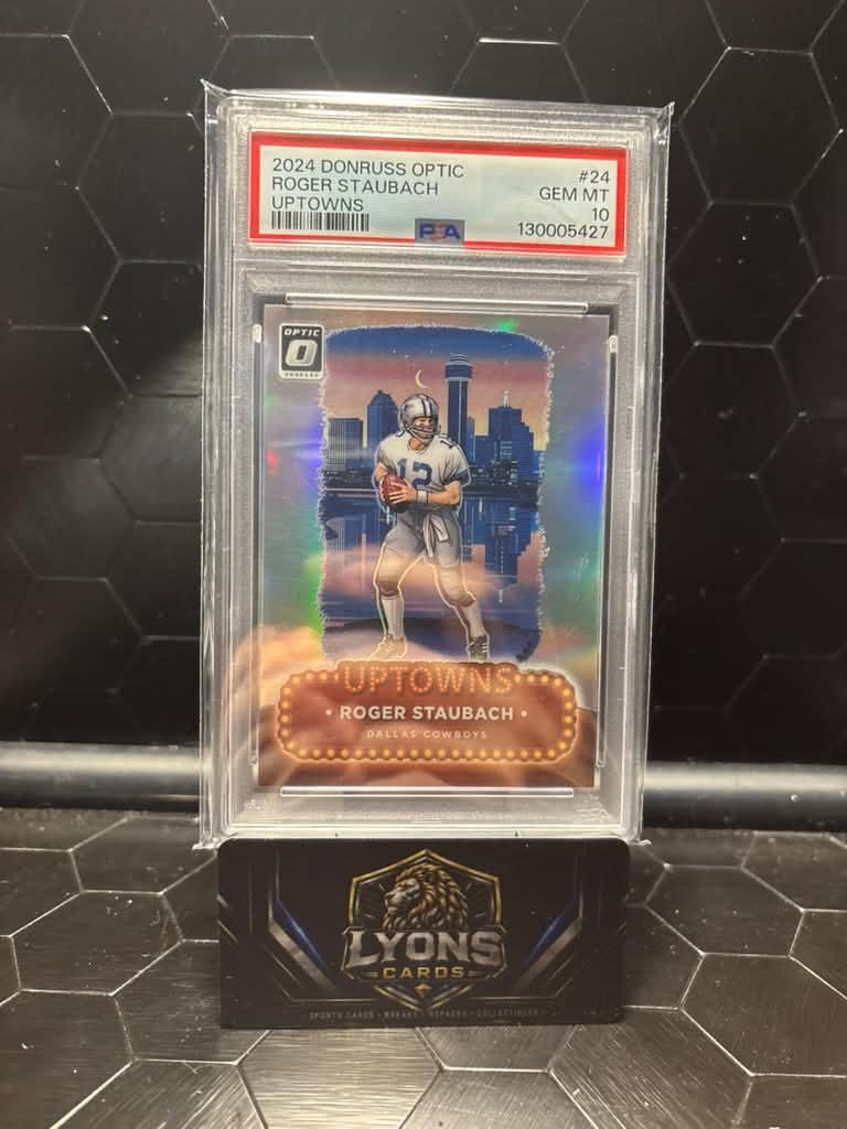 2024 Panini Donruss Optic Roger Staubach #24 Uptowns SSP PSA 10