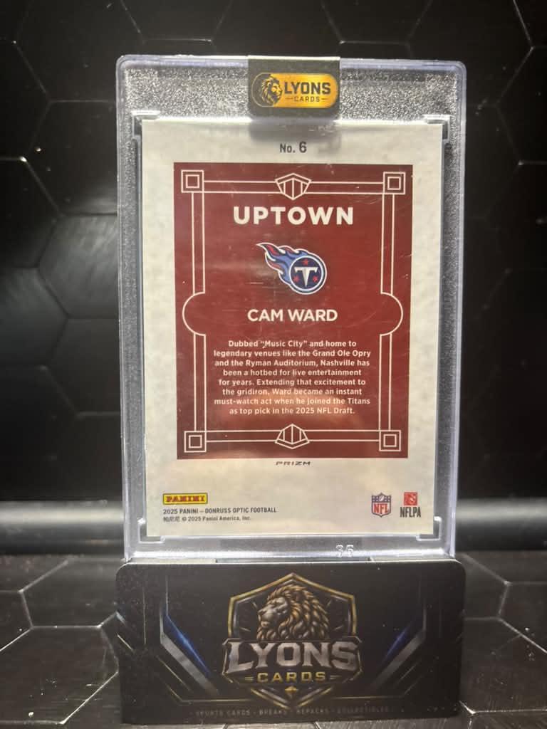 2025 Panini Donruss Optic Cam Ward #6 Uptown SSP RC