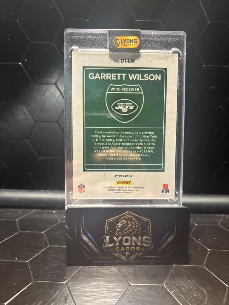 2022 Panini Donruss Optic Garrett Wilson #DT-GW Downtown! RC
