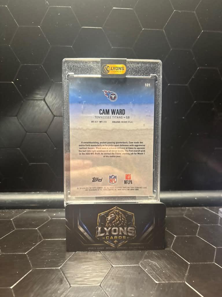 2025 Topps Signature Class Cam Ward #101 Orange /50 RC