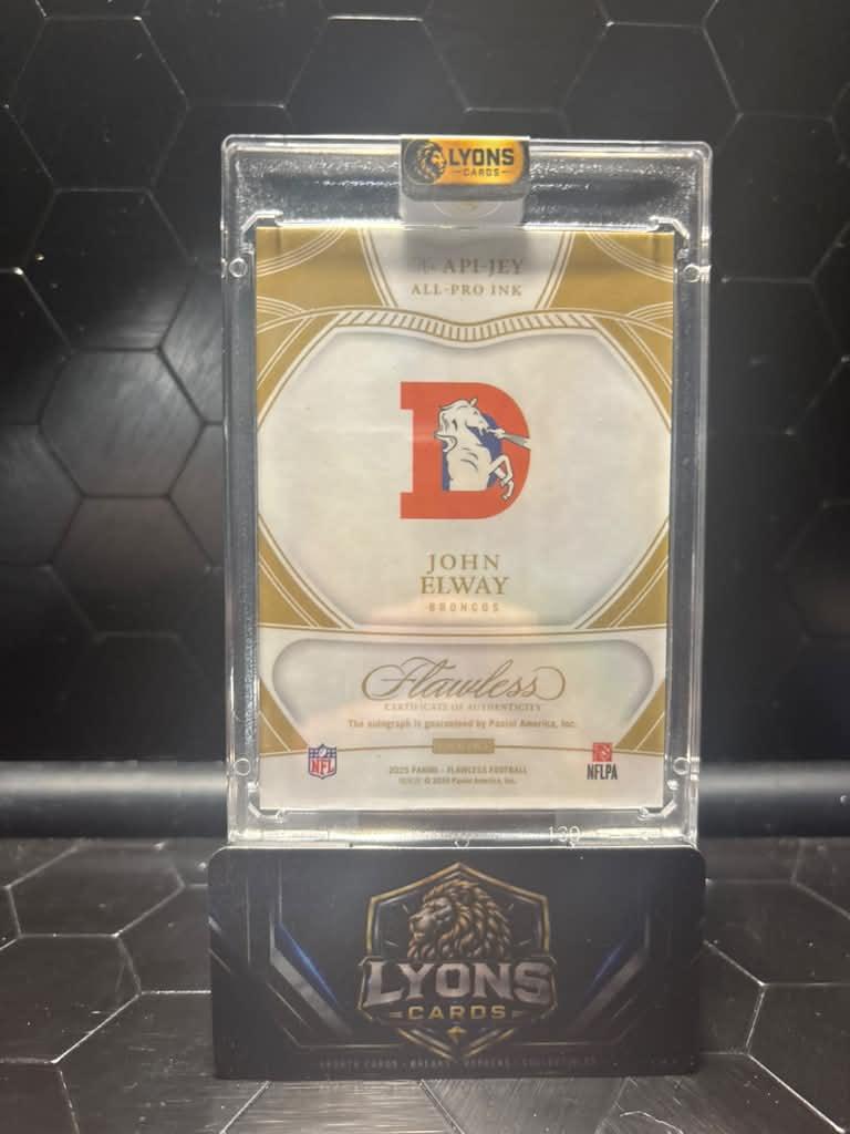 2025 Panini Flawless John Elway #API-JEY All-Pro Ink Silver 11/20 Auto