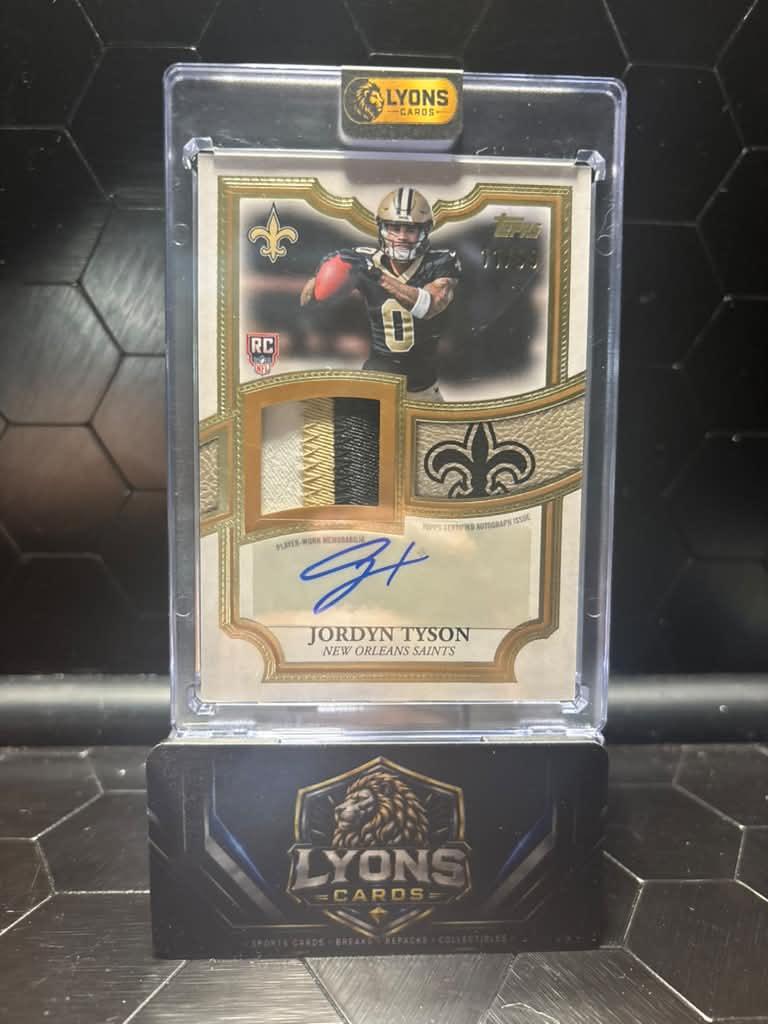 2026 Topps Flagship #ARP-JT Jordyn Tyson Autograph Rookie Patch /99