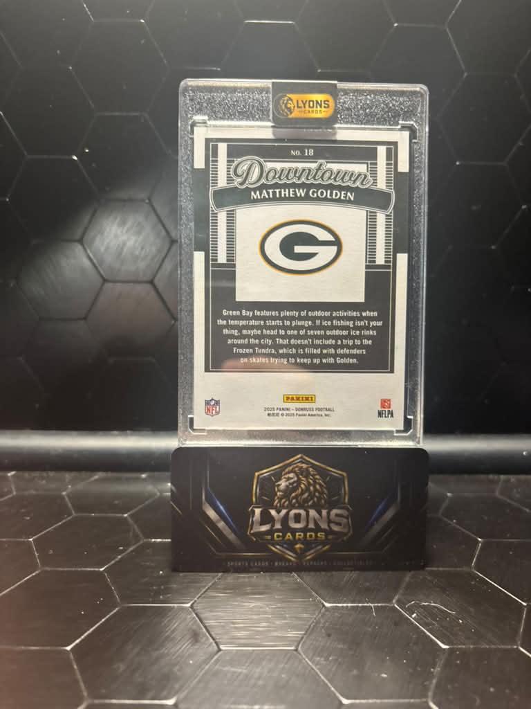 2025 Panini Donruss Matthew Golden #18 Downtown! RC