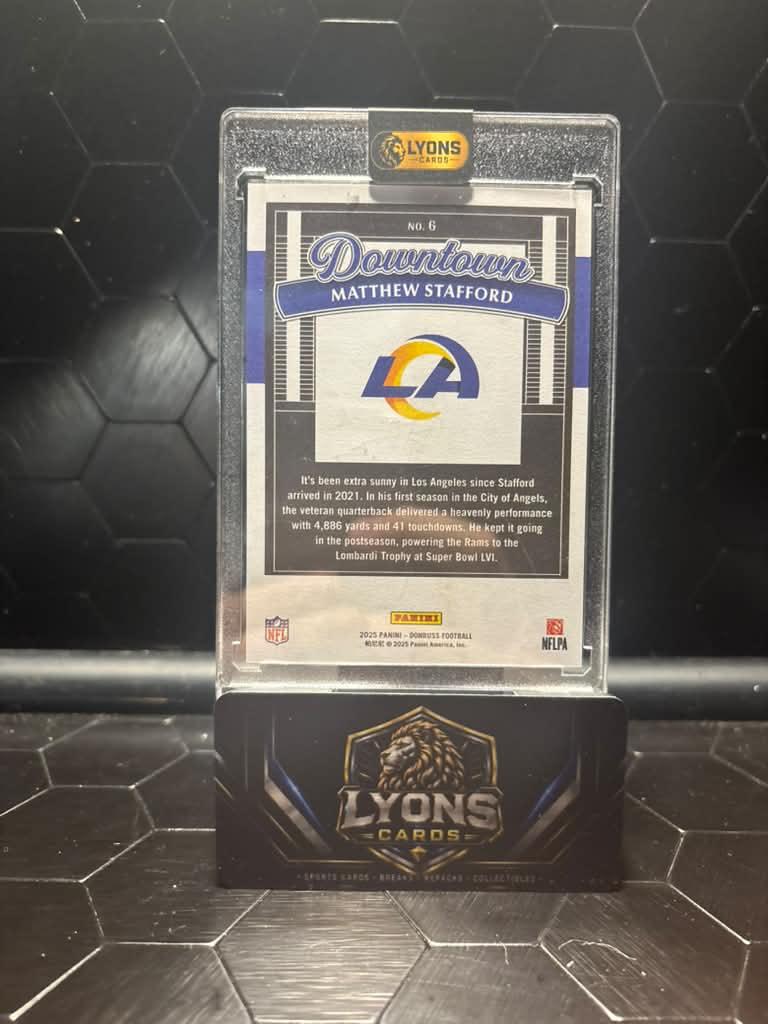 2025 Donruss Optic #6 Matthew Stafford Downtown
