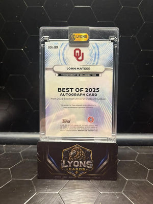 2025 Bowman's Best John Mateer #BOA-JMA Best of 2025 Blue Auto /150