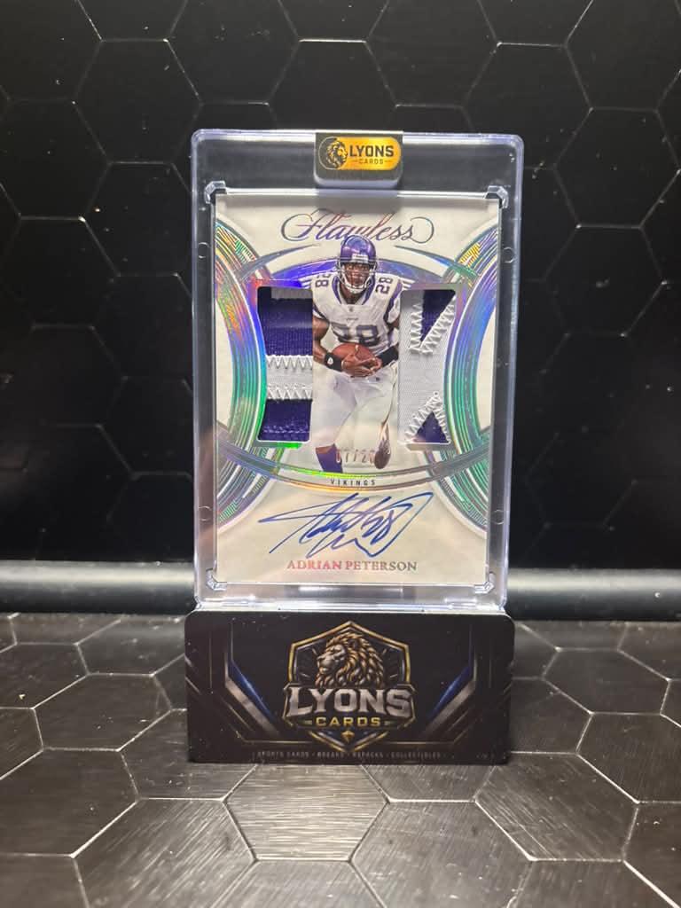 2025 Panini Flawless Adrian Peterson #DPA-APN Dual Patch Autographs /25