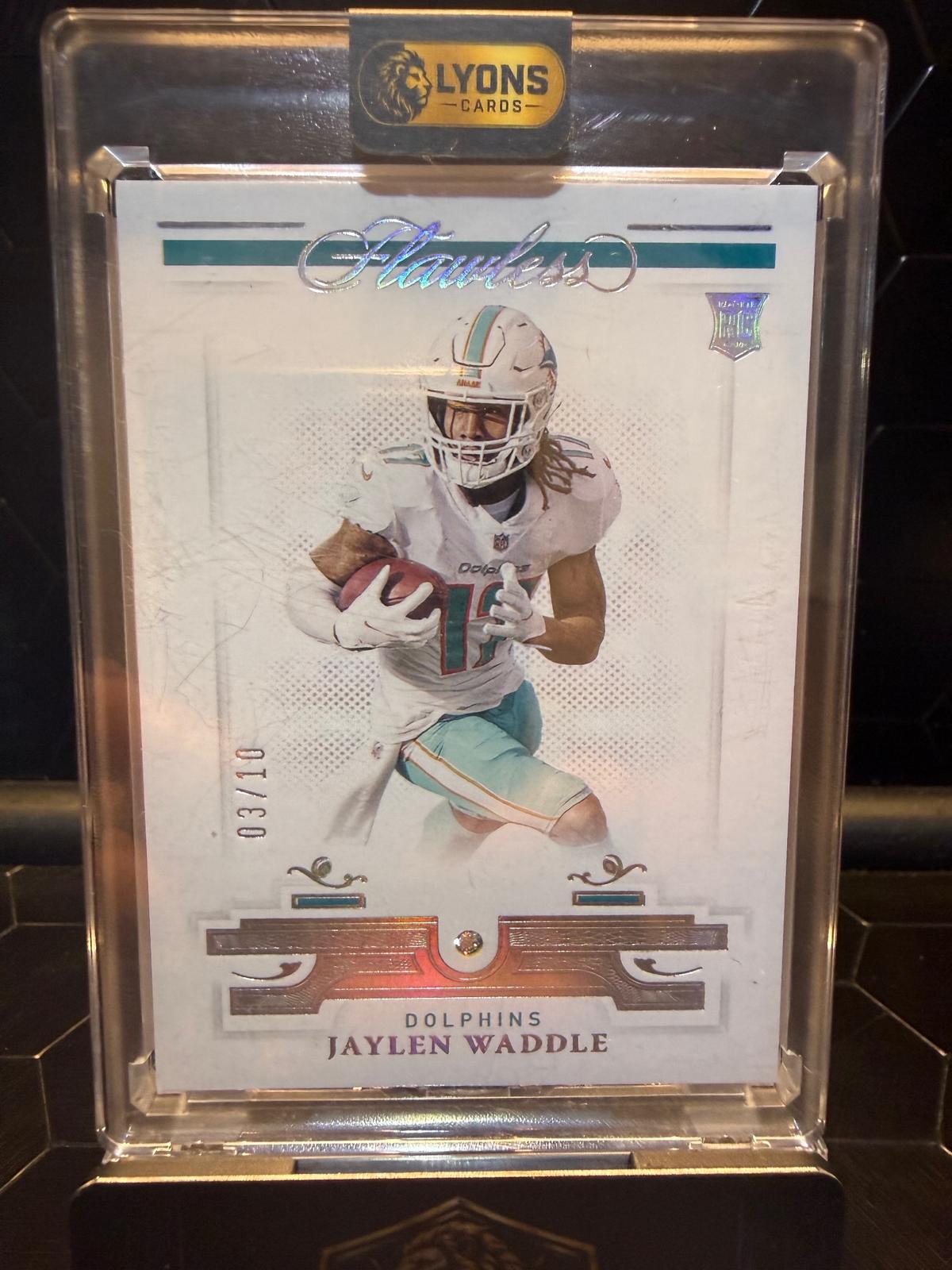 2021 Panini Flawless Jaylen Waddle #106 Diamond RC 03/10