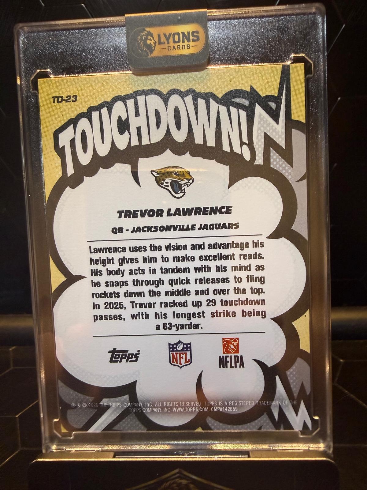 2026 Topps Flagship Trevor Lawrence #TD-23 Touchdown SSP