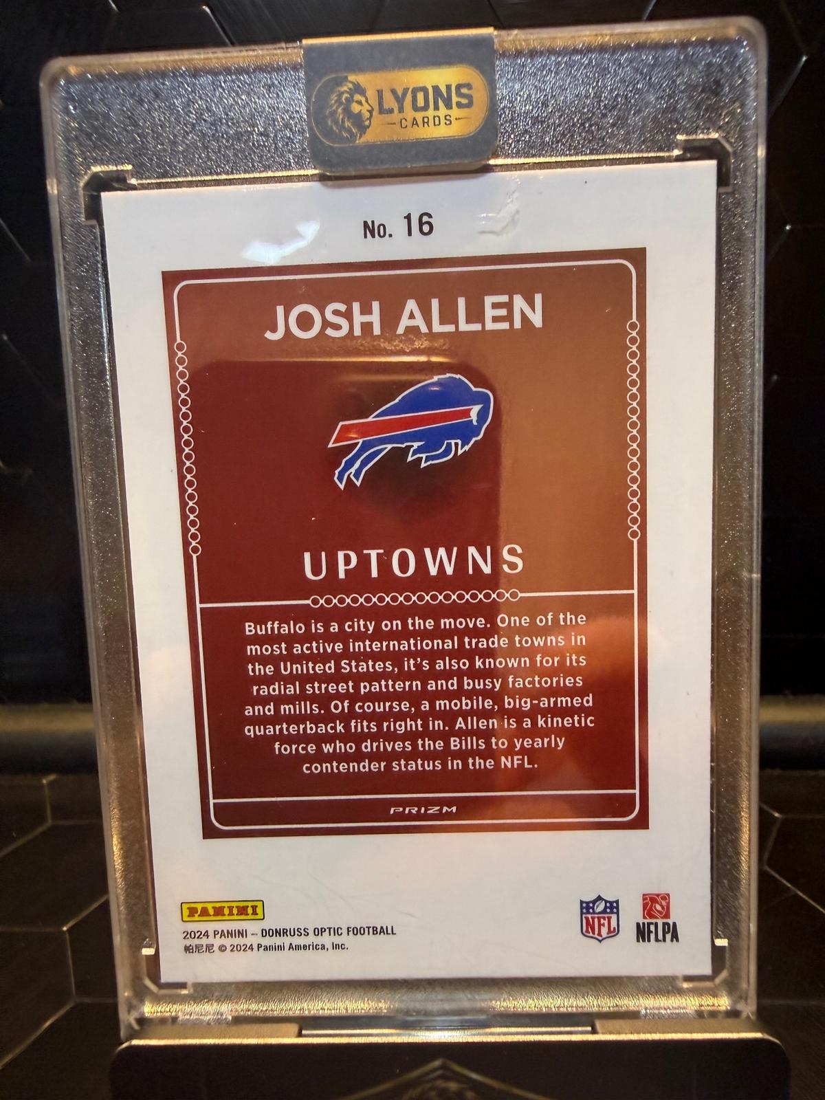 2024 Donruss Optic Josh Allen #16 Uptowns SSP