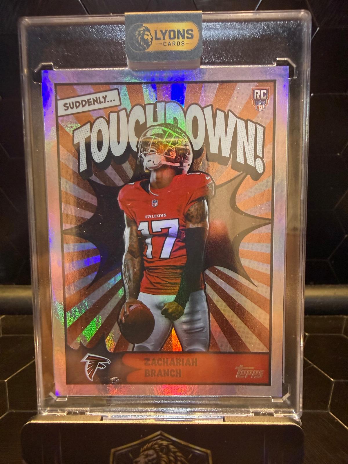 2026 Topps Flagship Zachariah Branch #TD-40 “Suddenly… Touchdown!” RC SSP