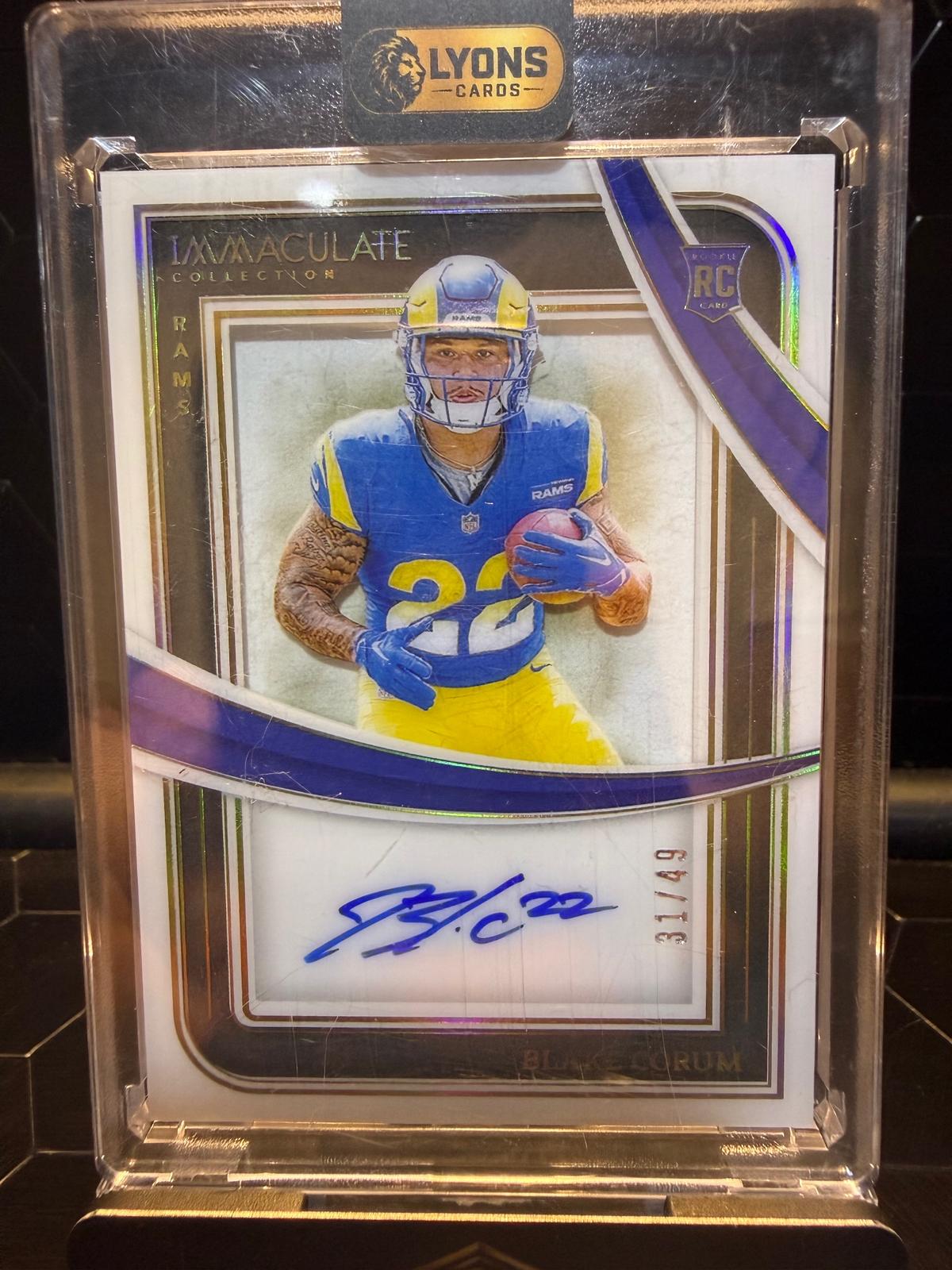 2024 Panini Immaculate Blake Corum #IRSS-BCM Rookie Auto 31/49