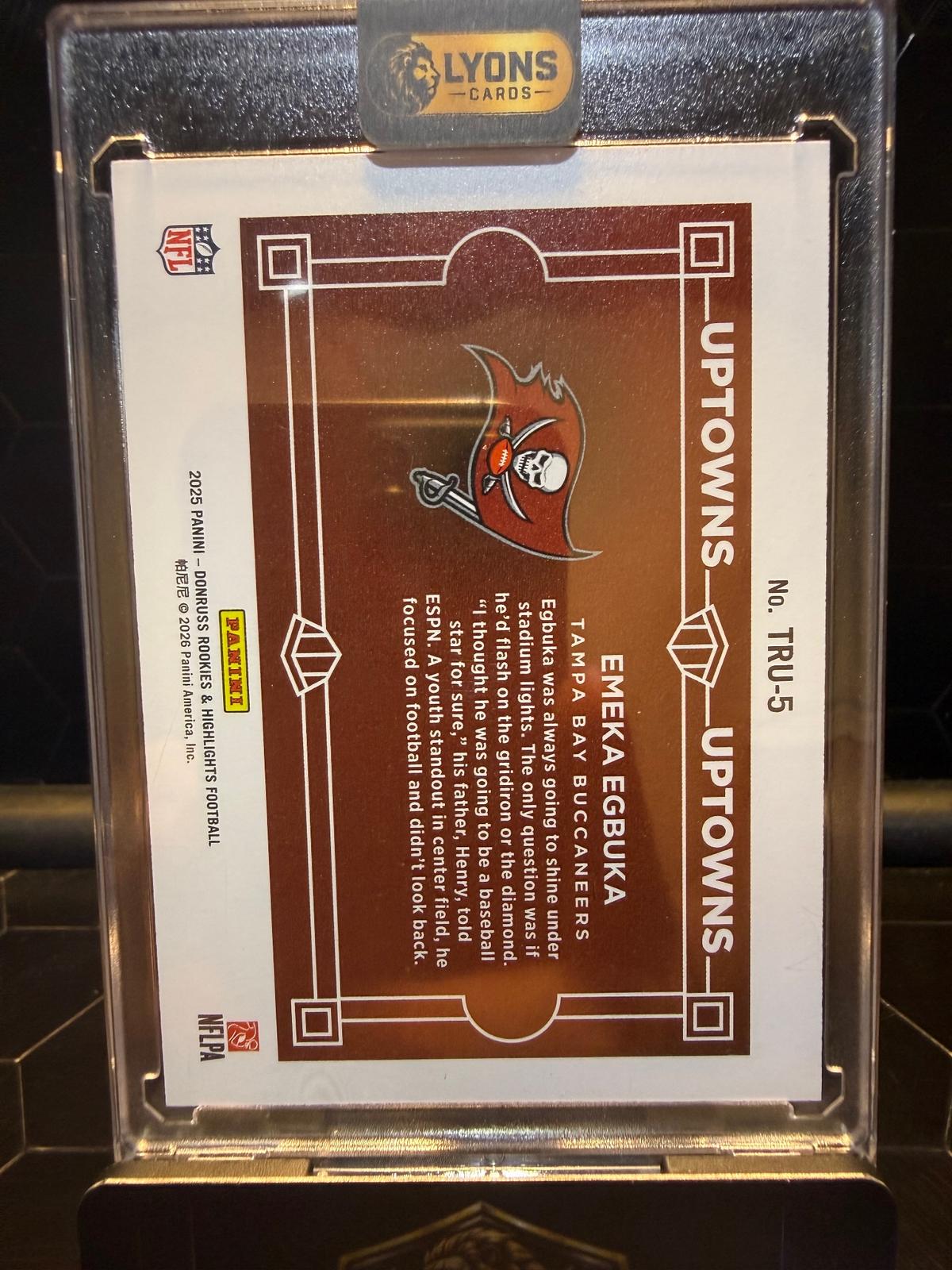 2025 Donruss Emeka Egbuka The Rookies #TRU-5 Uptowns Horizontal RC