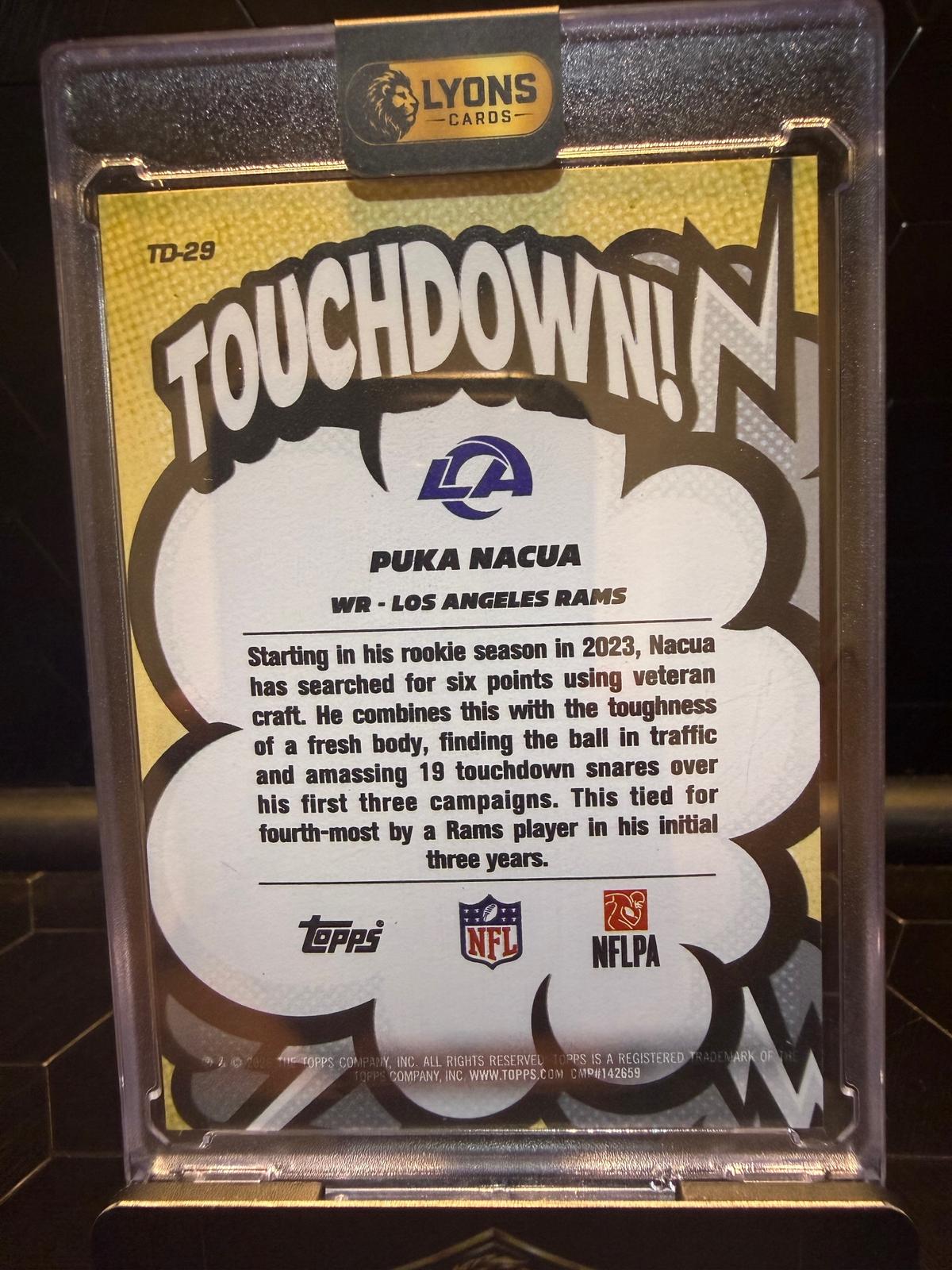 2026 Topps Flagship Puka Nacua #TD-29 Touchdown SSP