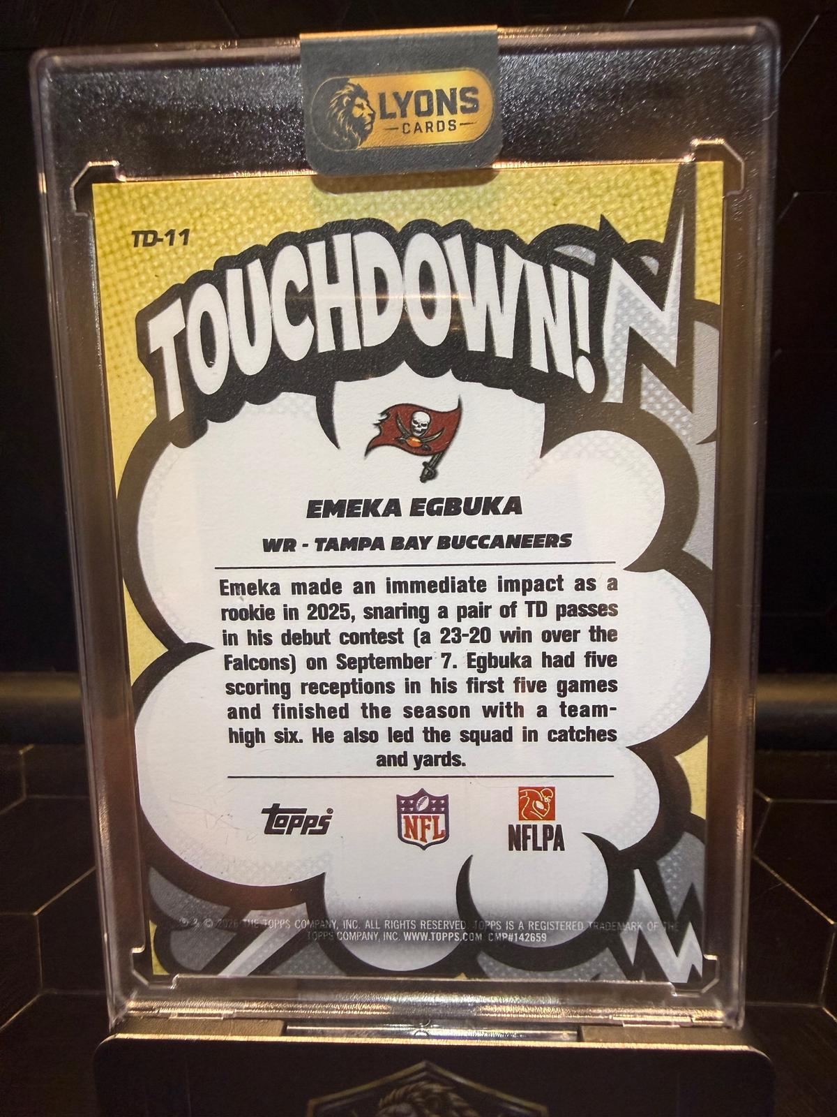 2026 Topps Flagship Emeka Egbuka #TD-11 Touchdown SSP