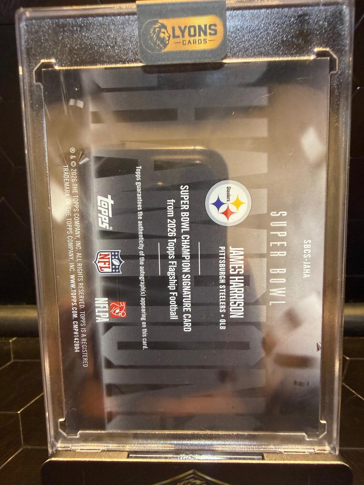 2026 Topps James Harrison #SBCS-JHA Super Bowl Champions Auto