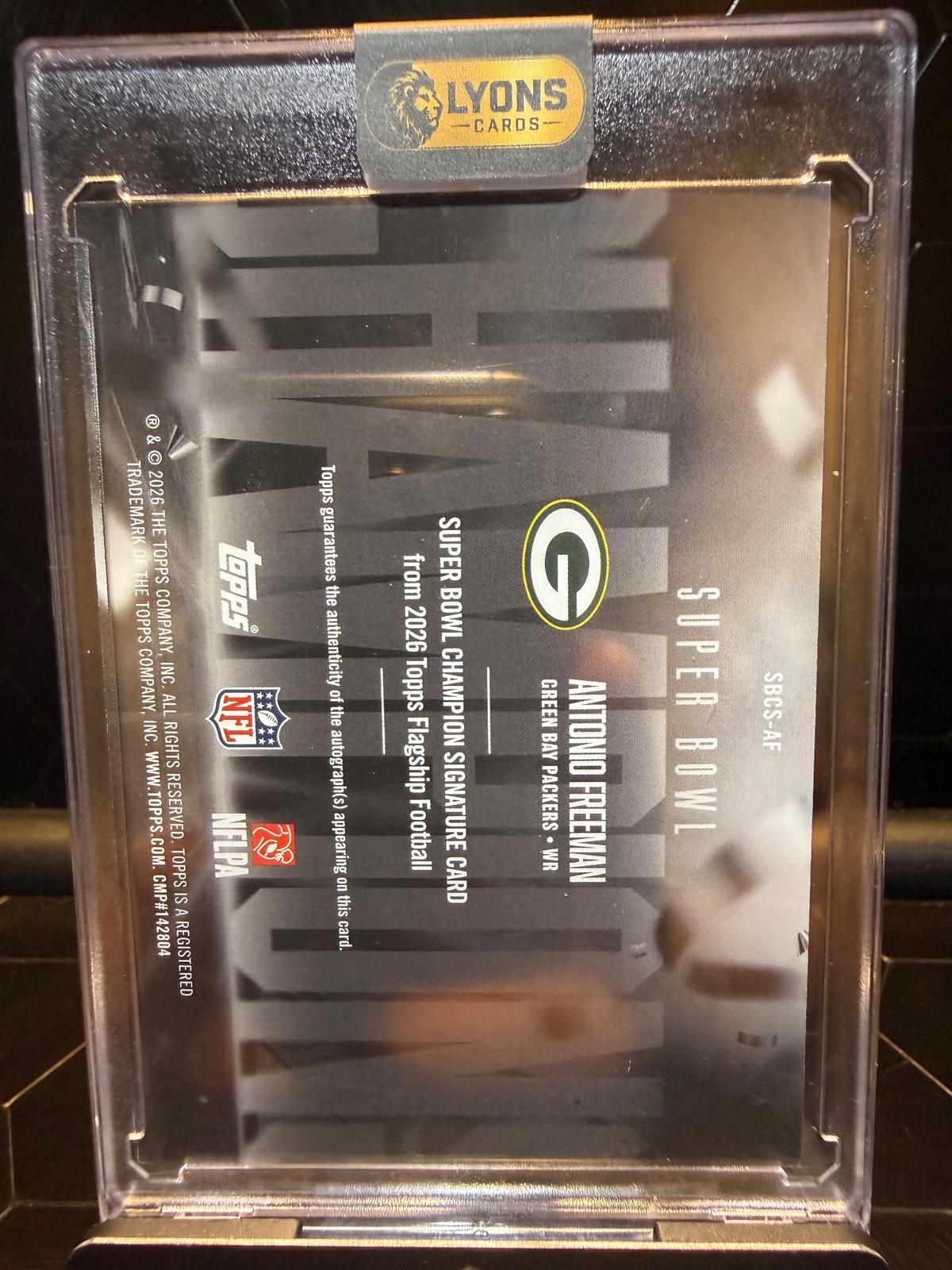 2026 Topps Antonio Freeman #SBCS-AF Super Bowl XXXI Champions Auto