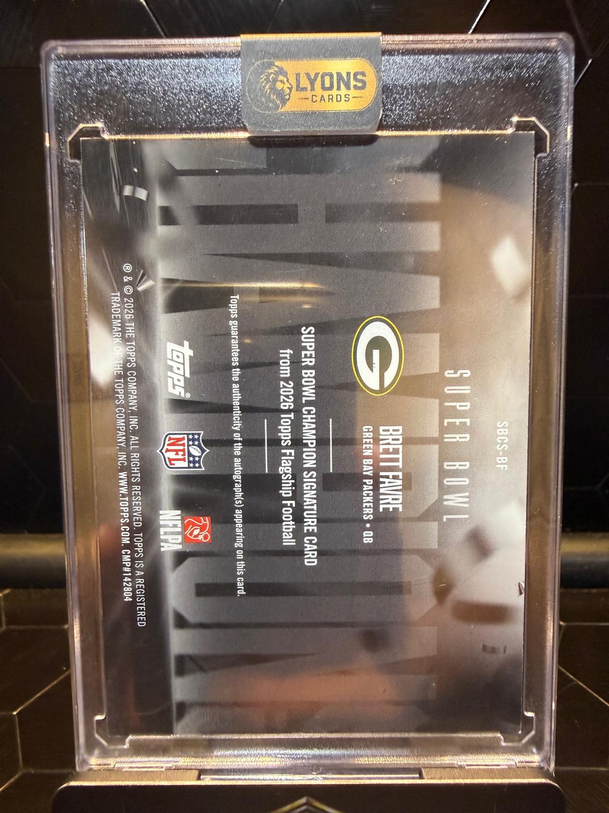 2026 Topps Brett Favre #SBCS-BF Super Bowl XXXI Champions Auto