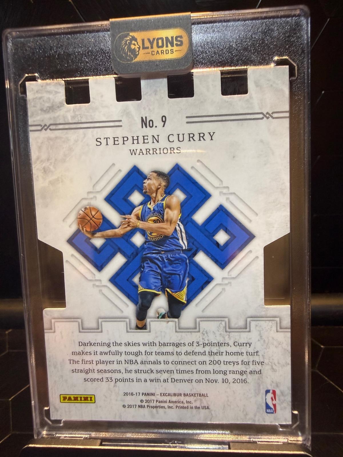 2016-17 Panini Excalibur Stephen Curry #9 Storm the Castle