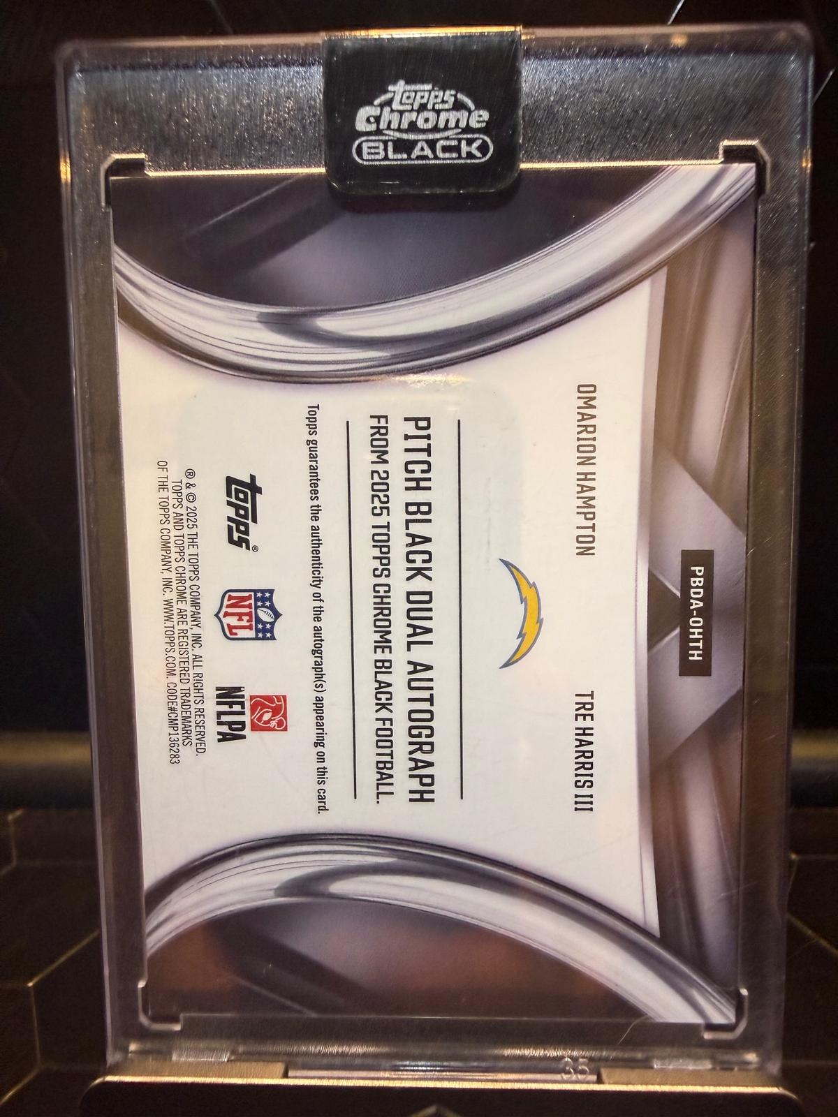 2025 Topps Chrome Black Omarion Hampton / Tre Harris III Dual Auto 27/30
