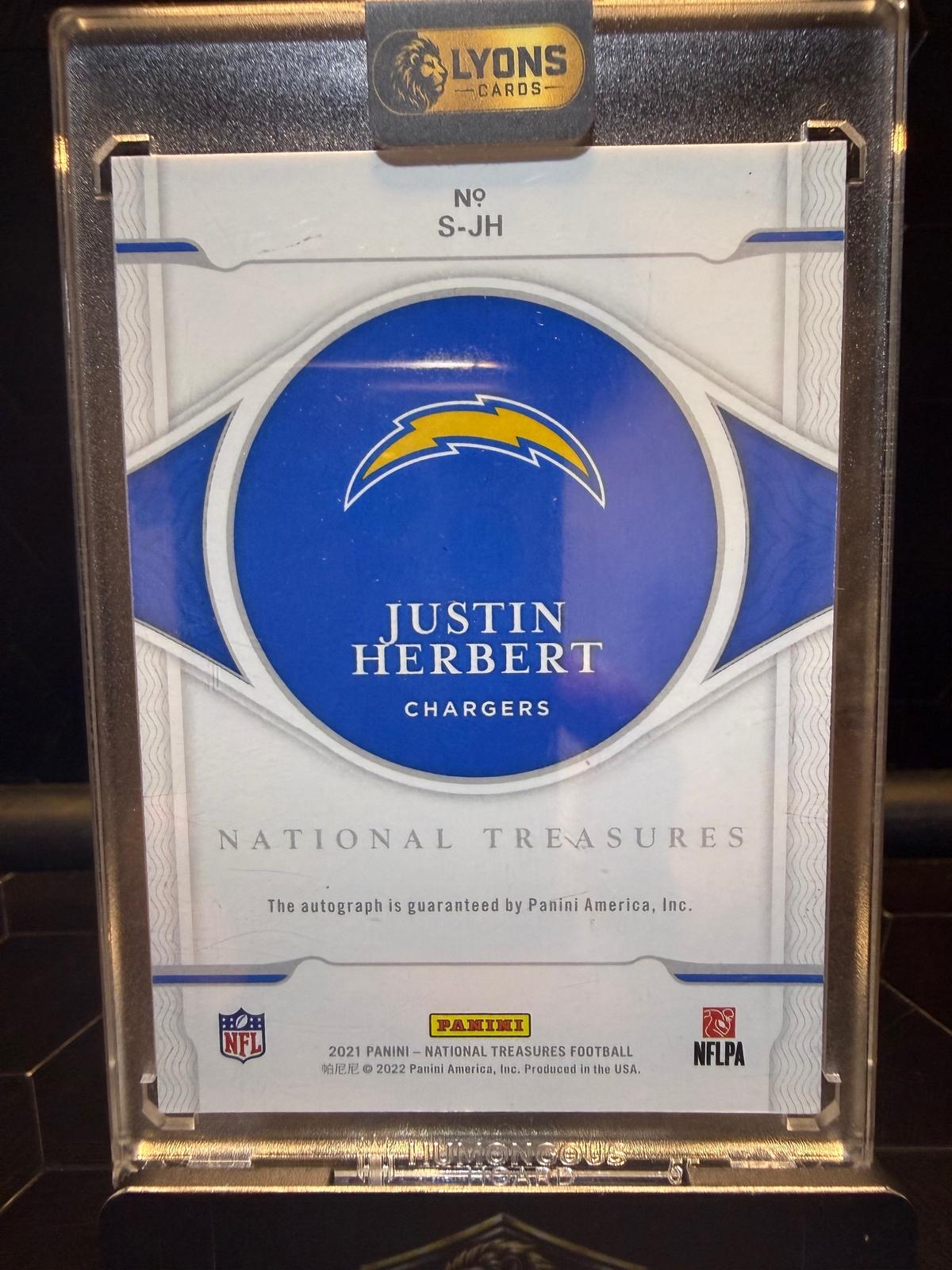 2021 Panini National Treasures Justin Herbert #S-JH Auto 35/99