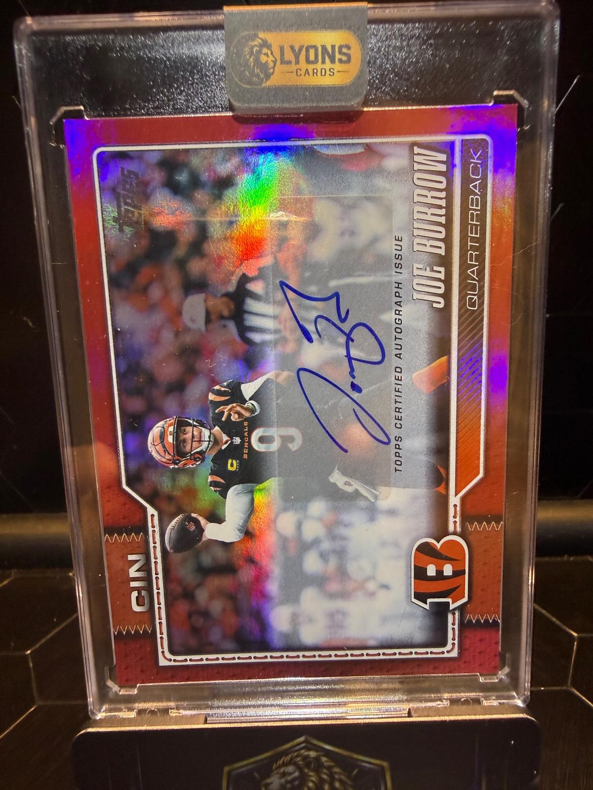 2026 Topps Joe Burrow #40 Autograph Red Parallel 5/5