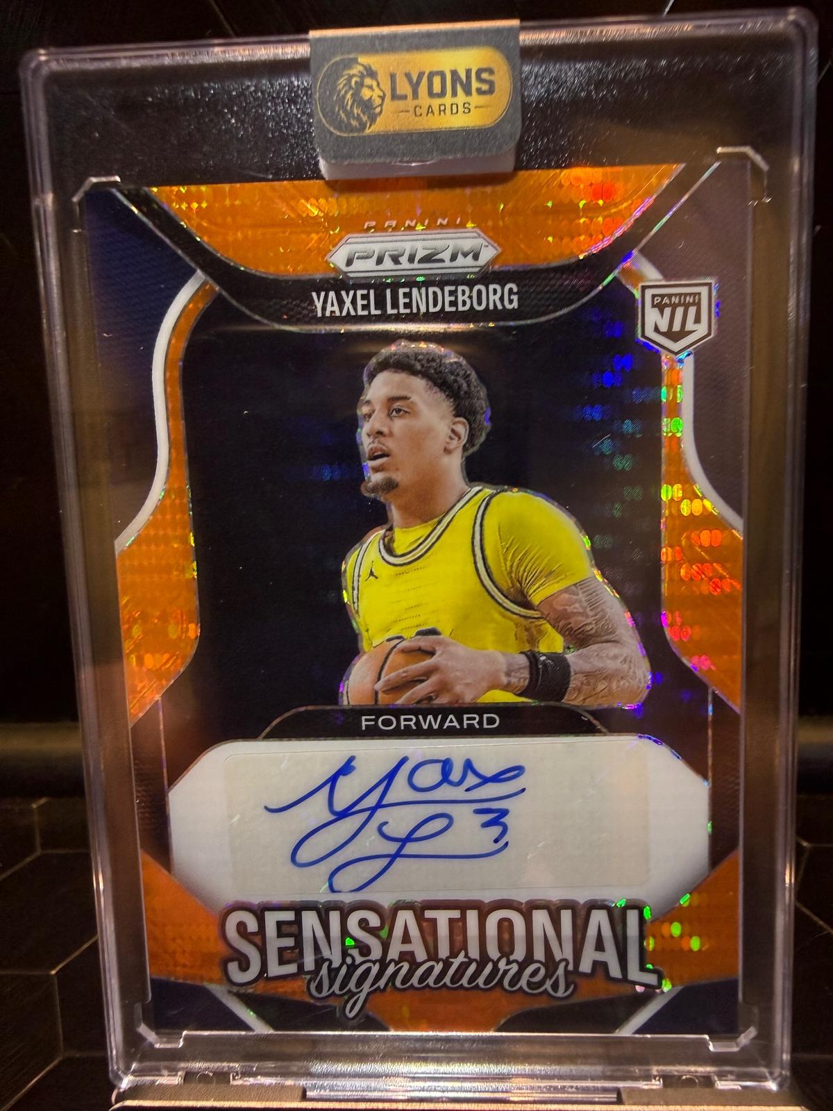 2025-26 Panini Prizm Yaxel Lendeborg #SS-YAX Sensational Signatures Auto 119/149
