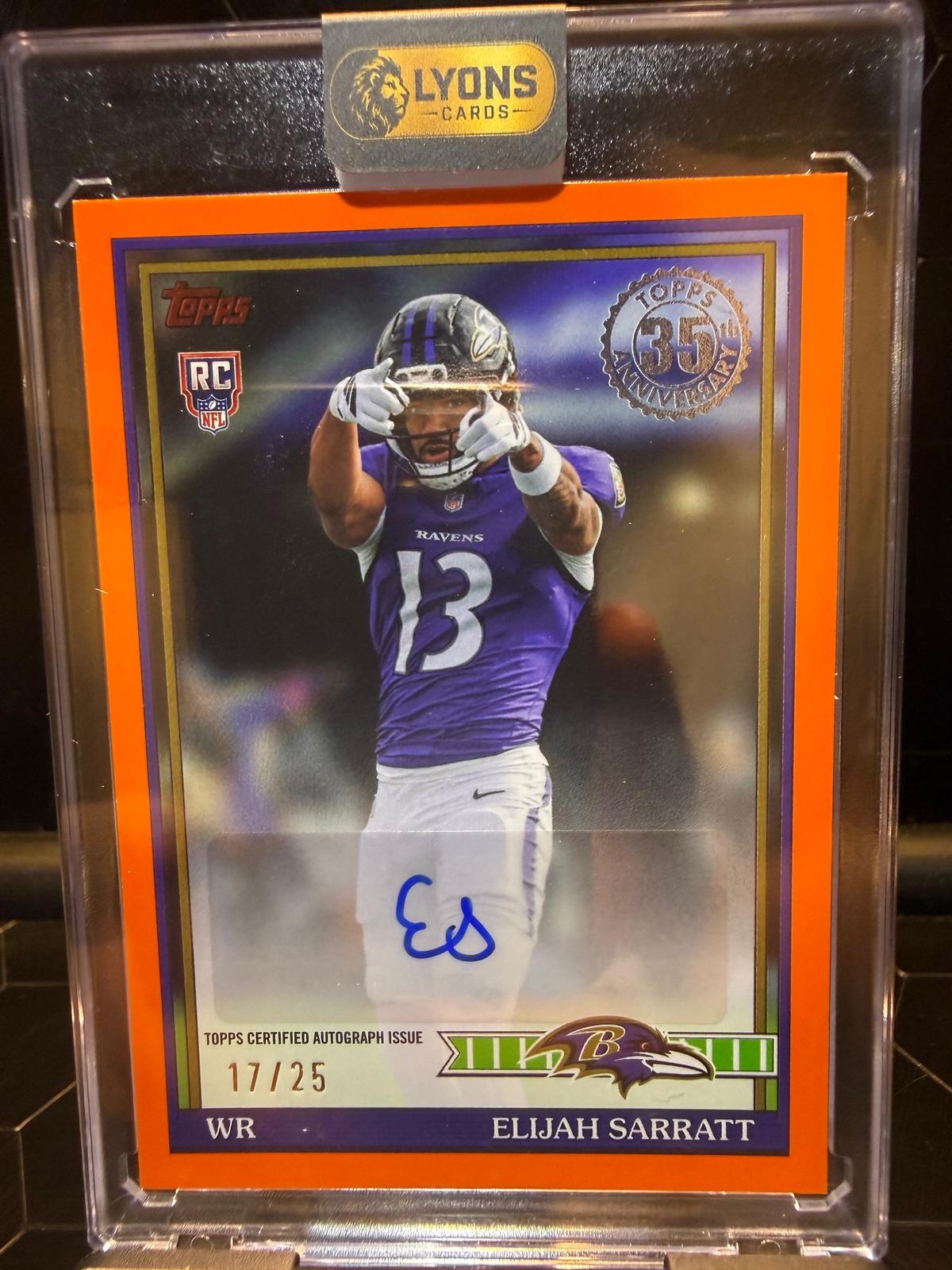 2026 Topps Elijah Sarratt #91FBA-ES 1991 Topps Auto RC 17/25