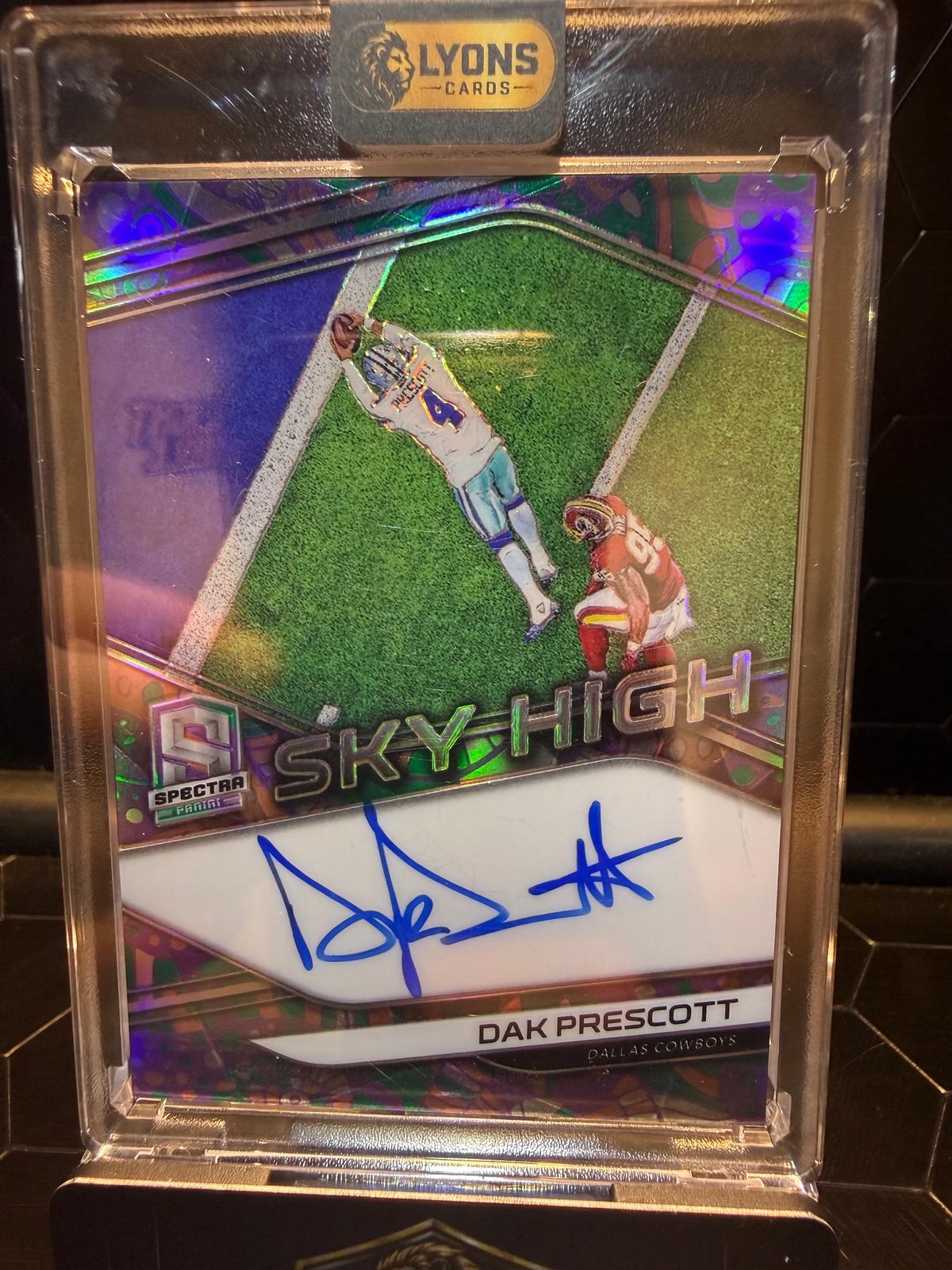 2019 Panini Spectra Dak Prescott #SH-DP Sky High Auto 1/5