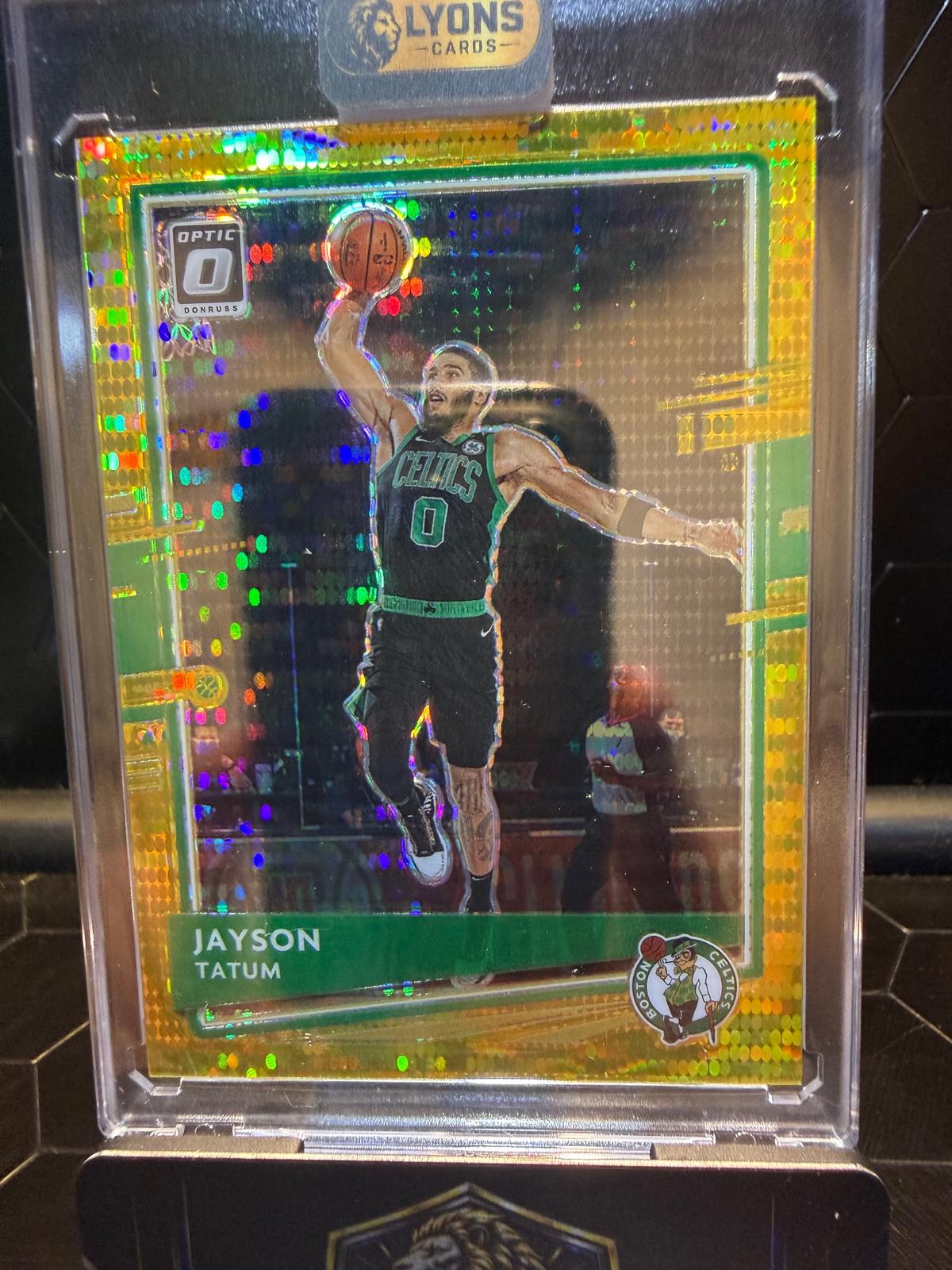 2020-21 Donruss Optic Jayson Tatum #77 Gold Prizm 01/10
