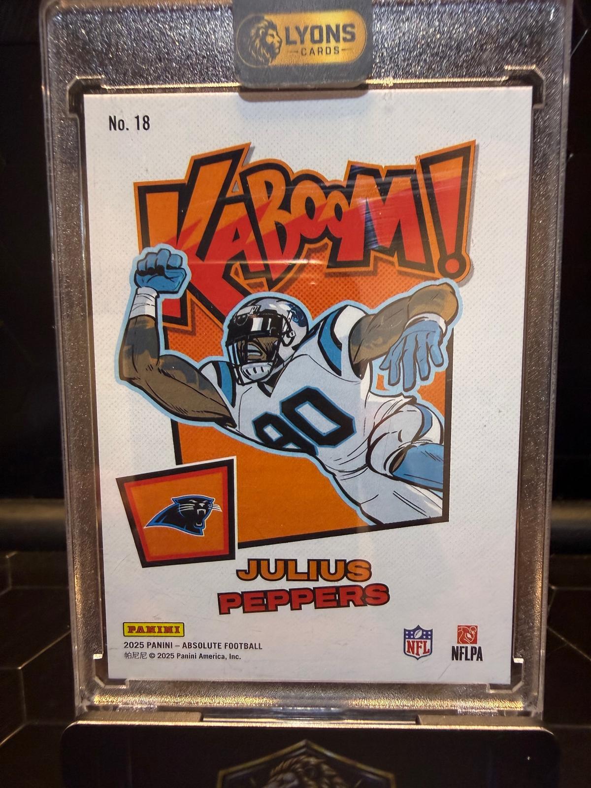 2025 Panini Absolute #18 Julius Peppers Kaboom! Horizontal