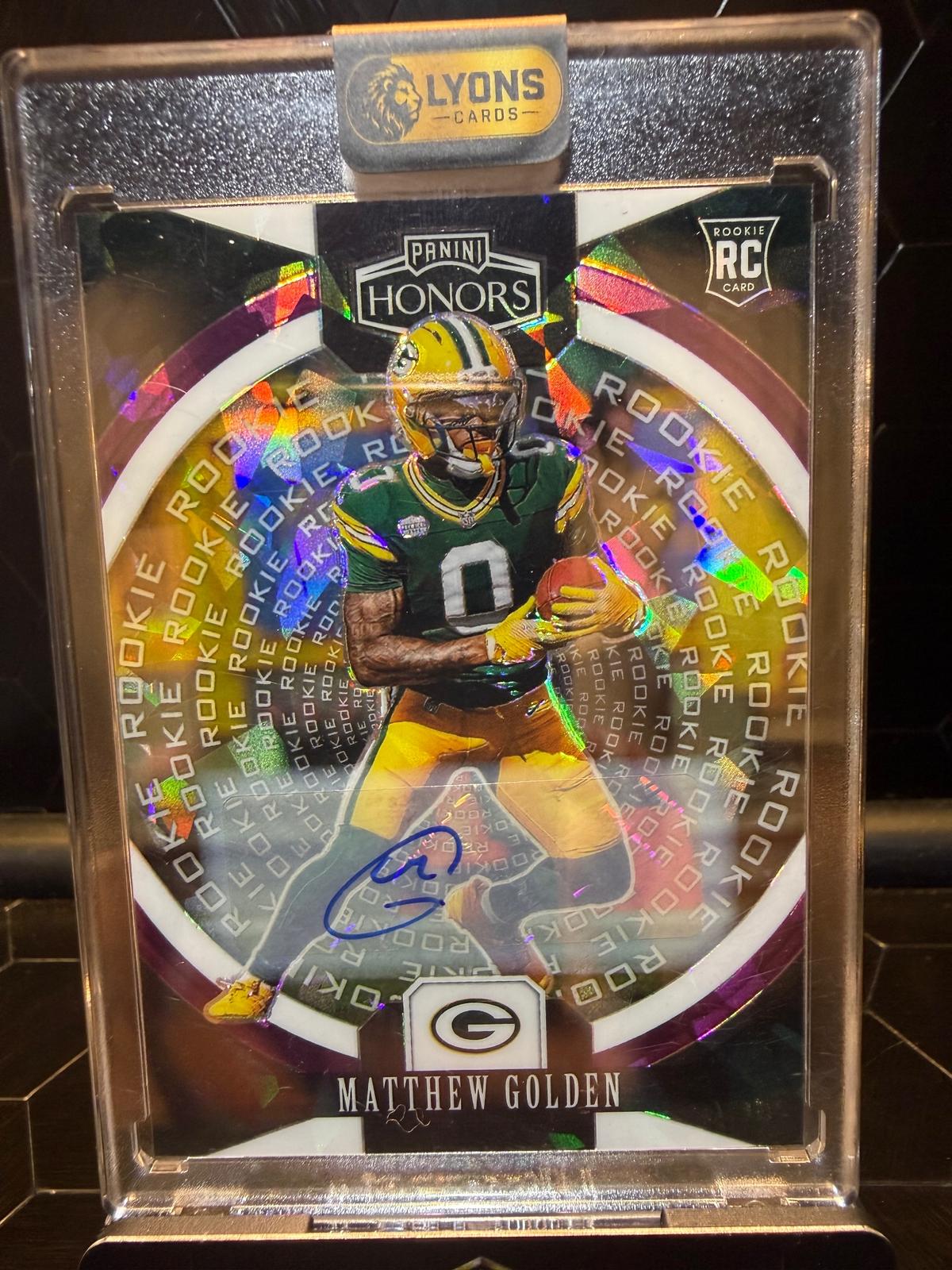 2025 Panini Honors #41 Matthew Golden Rookie Auto /25