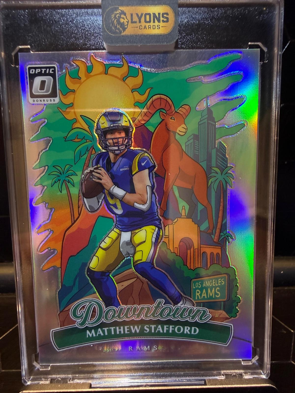 2025 Donruss Optic Matthew Stafford #6 Downtown Prizm