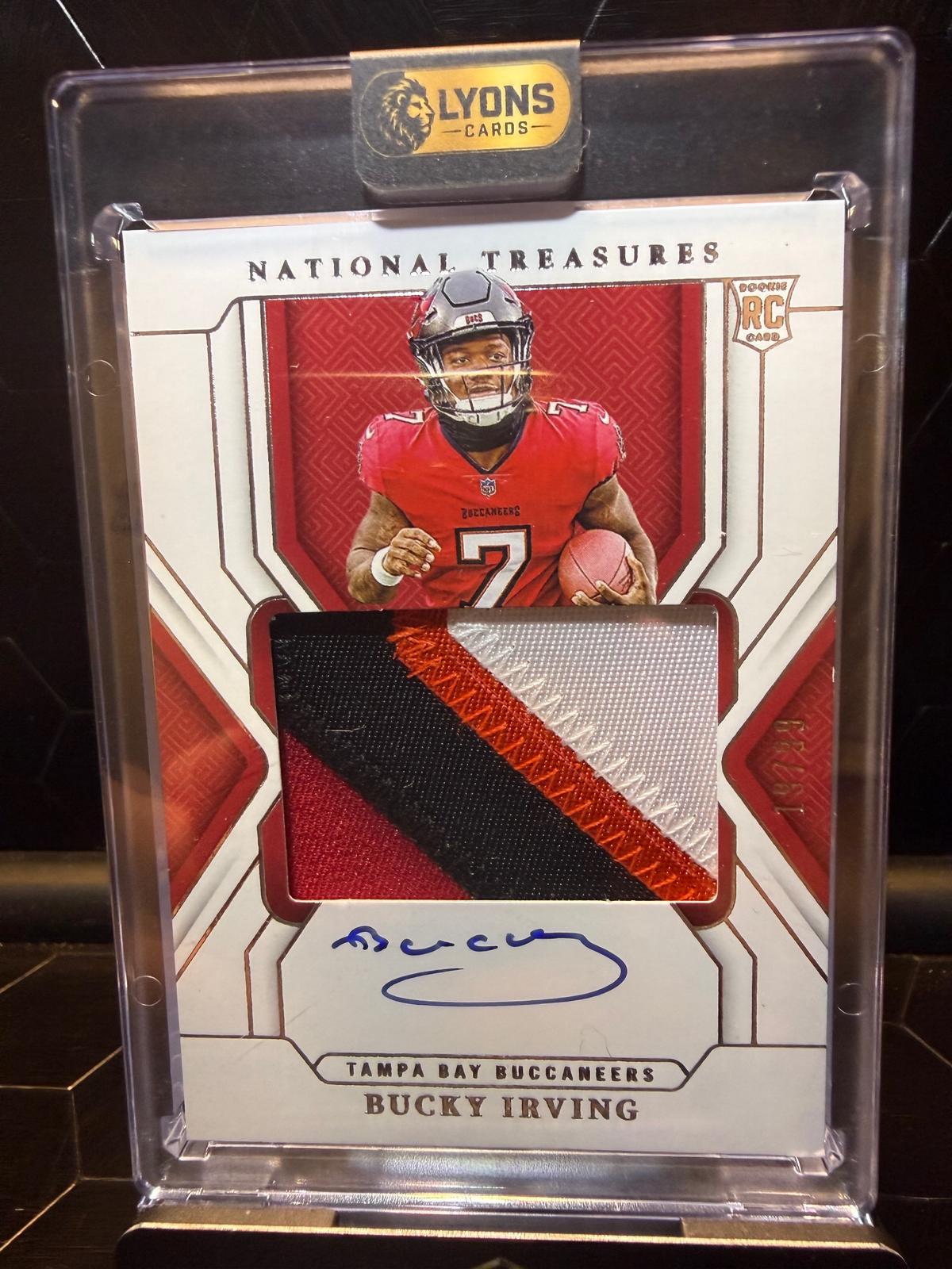 2024 Panini National Treasures Bucky Irving #177 True Rookie Patch Auto /99
