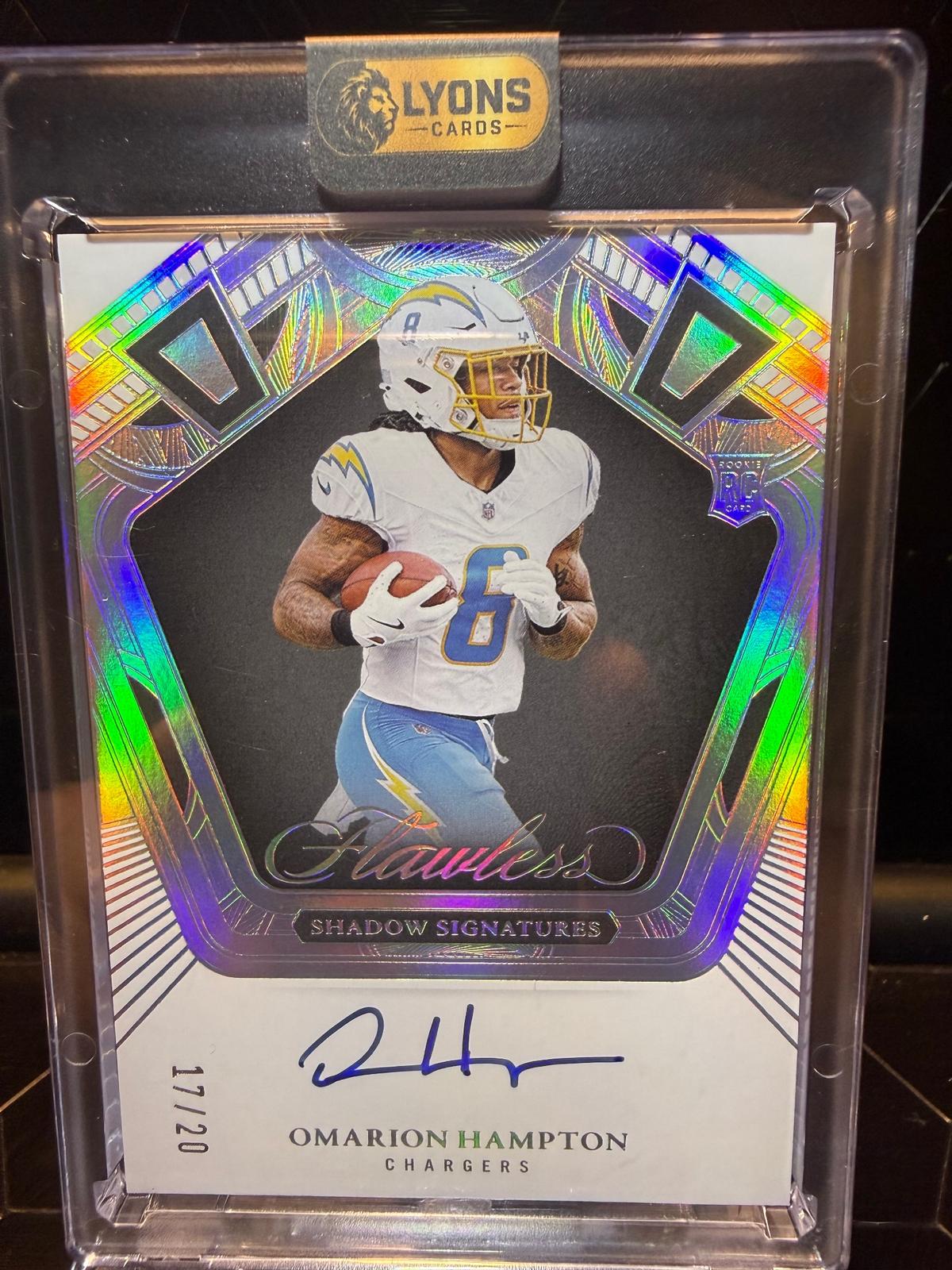 2025 Panini Flawless Omarion Hampton Rookie Shadow Signatures Silver RSS-OHN /20
