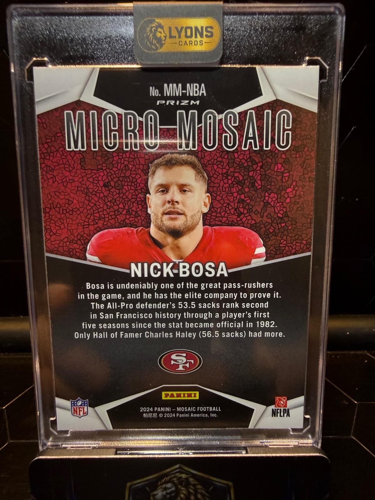 2024 Panini Mosaic Nick Bosa #MM-NBA Micro Mosaic SSP / Case Hit