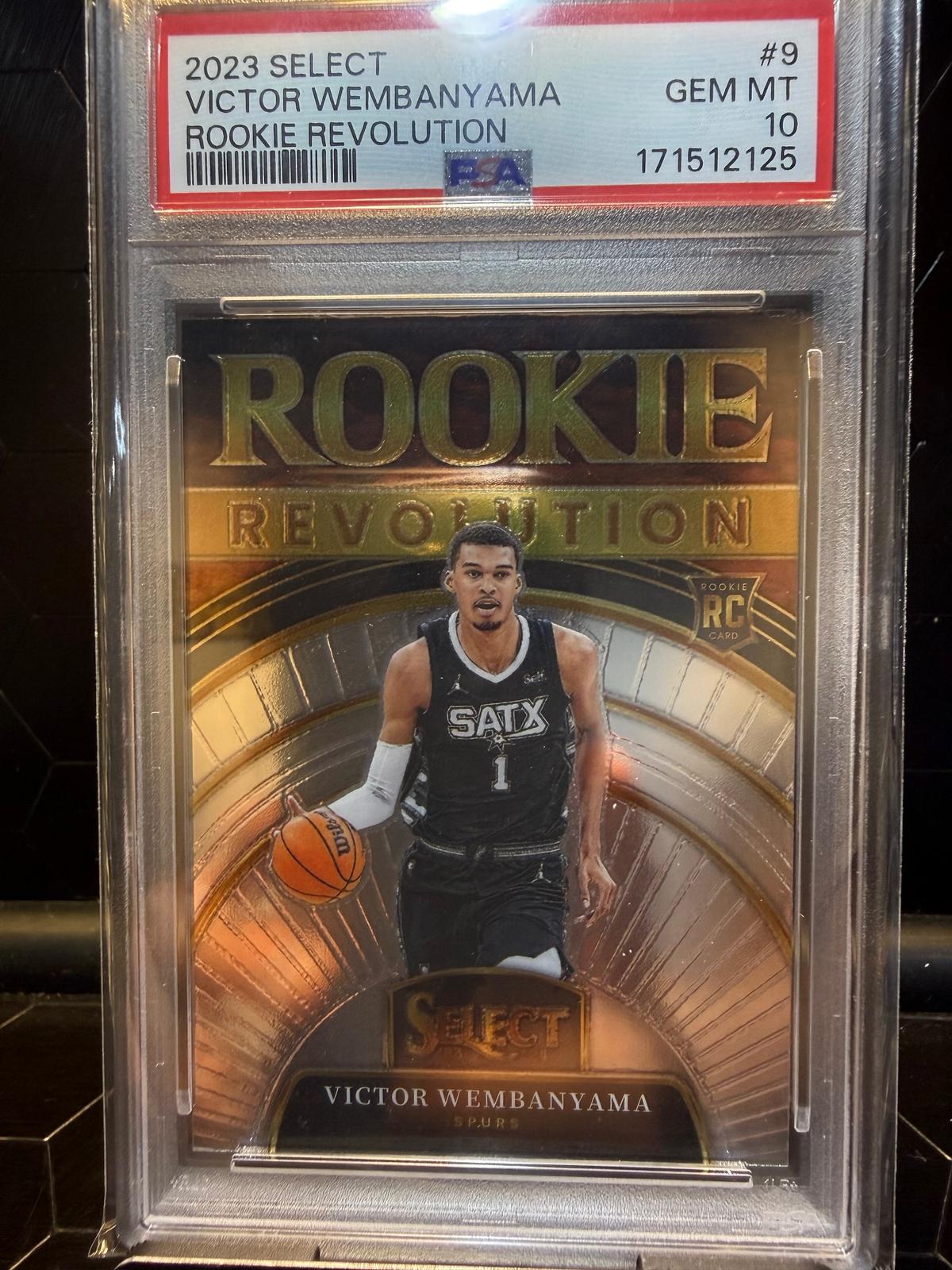 2023-24 Panini Select Victor Wembanyama #9 Rookie Revolution PSA 10