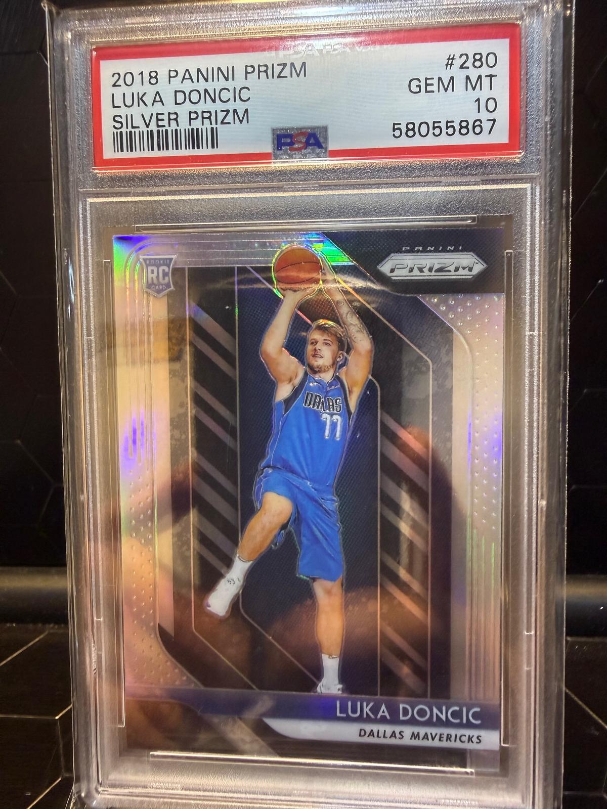 2018-19 Panini Prizm #280 Luka Doncic Silver Prizm PSA 10