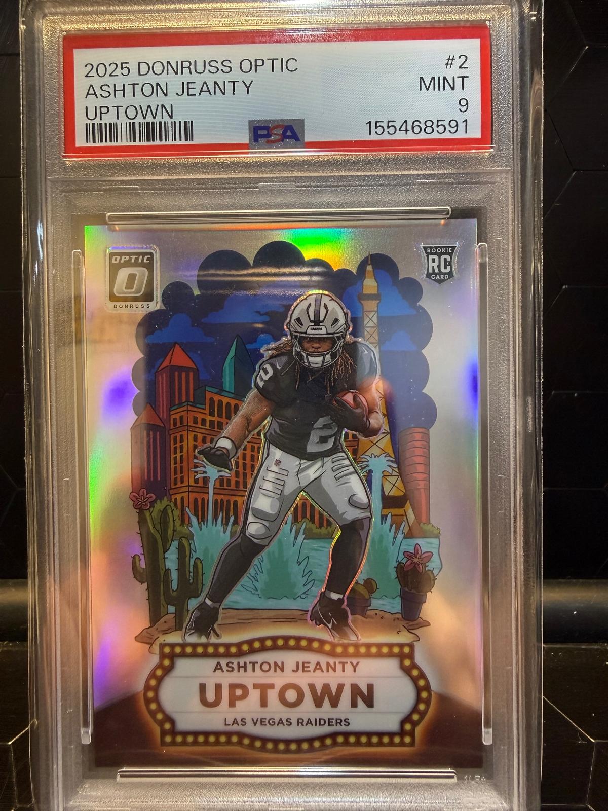 2025 Donruss Optic Ashton Jeanty #2 Uptown RC PSA 9