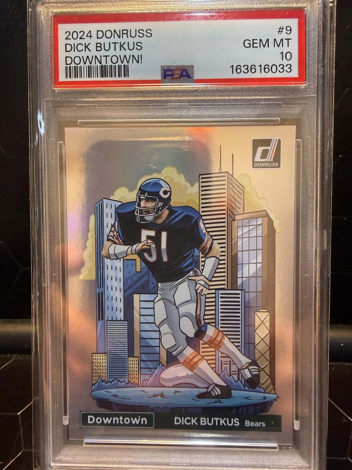 2024 Panini Donruss Dick Butkus #9 Downtown! PSA 10