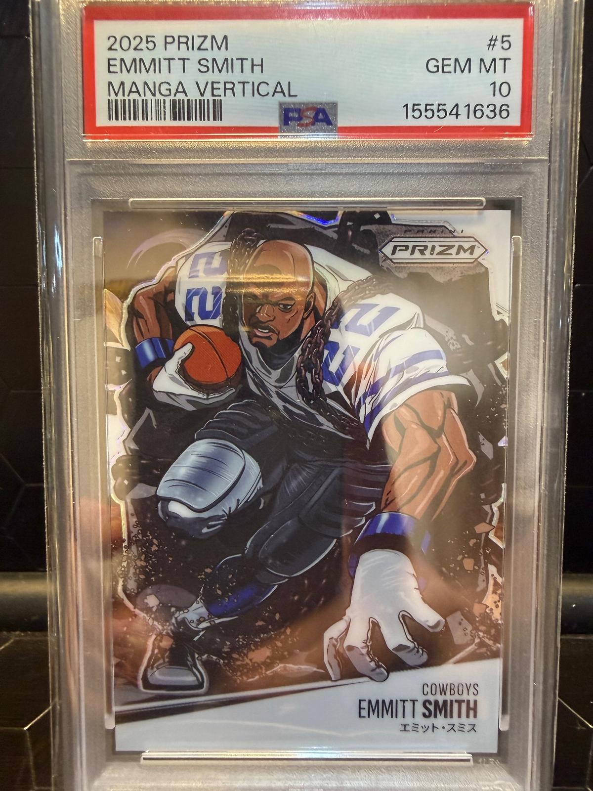 2025 Panini Prizm #5 Emmitt Smith Manga Vertical PSA 10