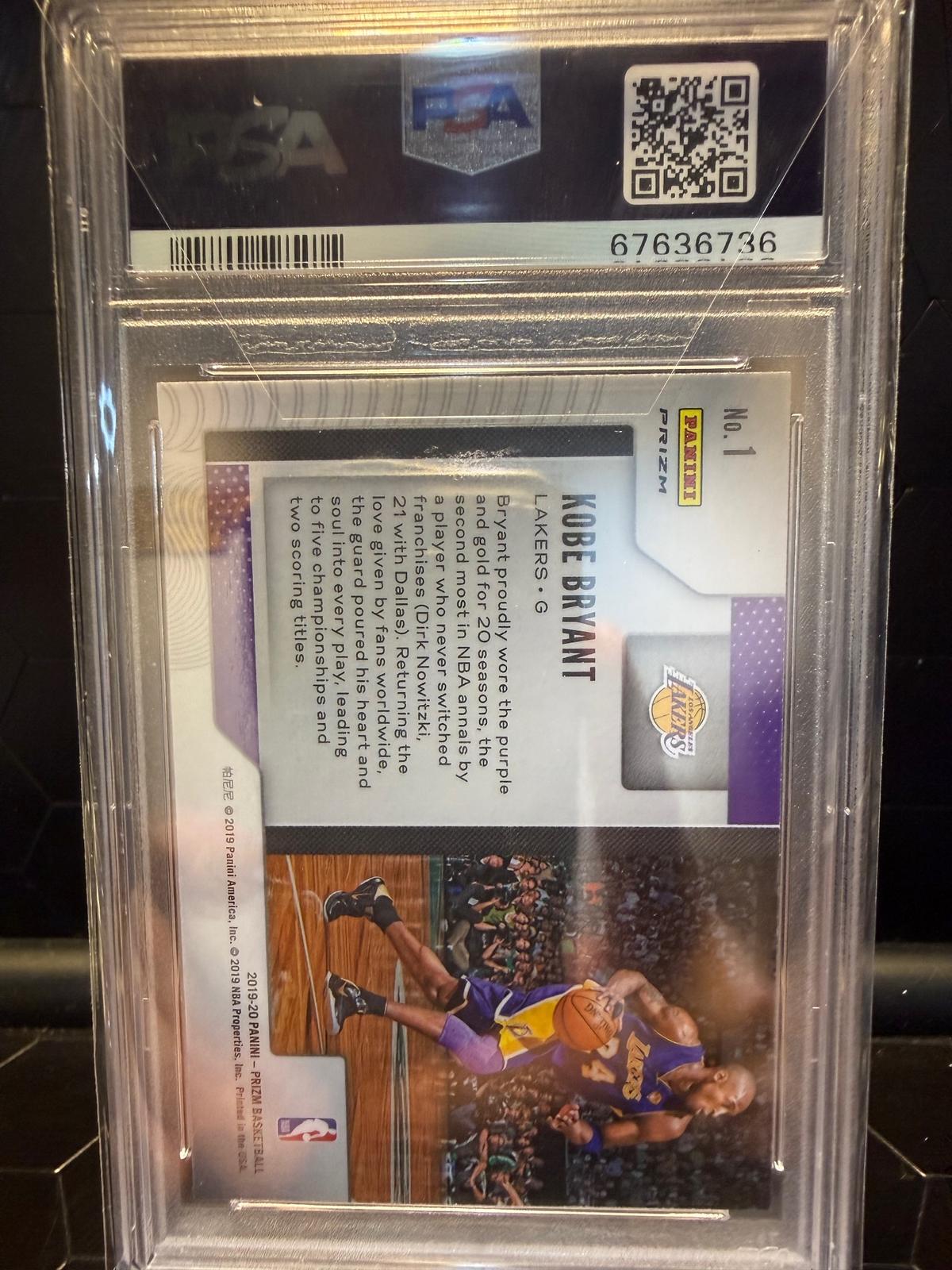 2019-20 Panini Prizm Kobe Bryant #1 Widescreen Silver Prizm PSA 10