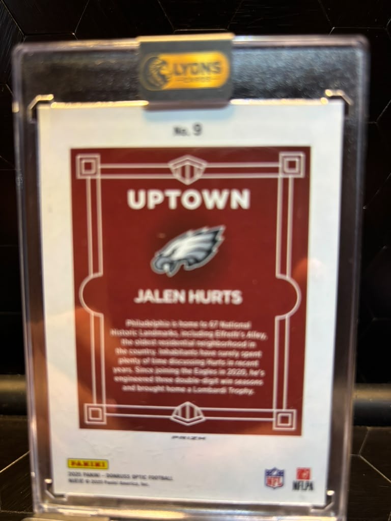 2025 Donruss Optic Jalen Hurts #9 Uptown