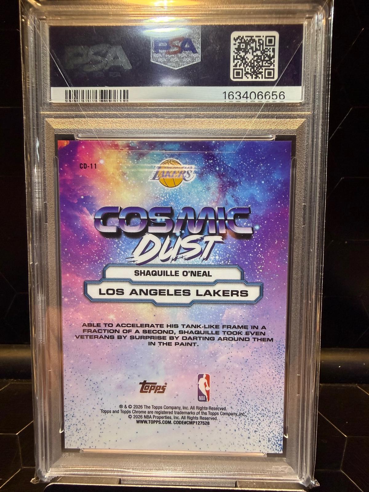 2025 Topps Cosmic Chrome Shaquille O'Neal #CD-11 Cosmic Dust PSA 10