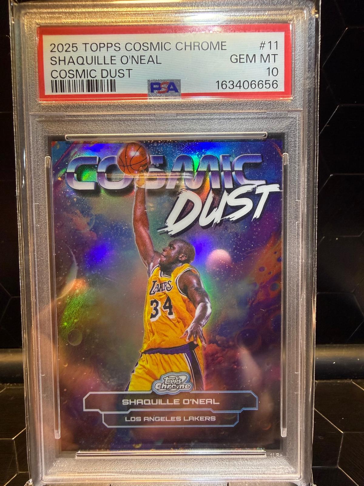 2025 Topps Cosmic Chrome Shaquille O'Neal #CD-11 Cosmic Dust PSA 10