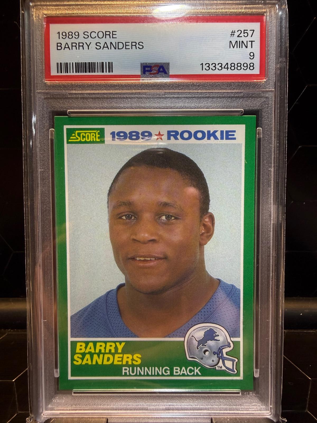 1989 Score Barry Sanders #257 RC PSA 9
